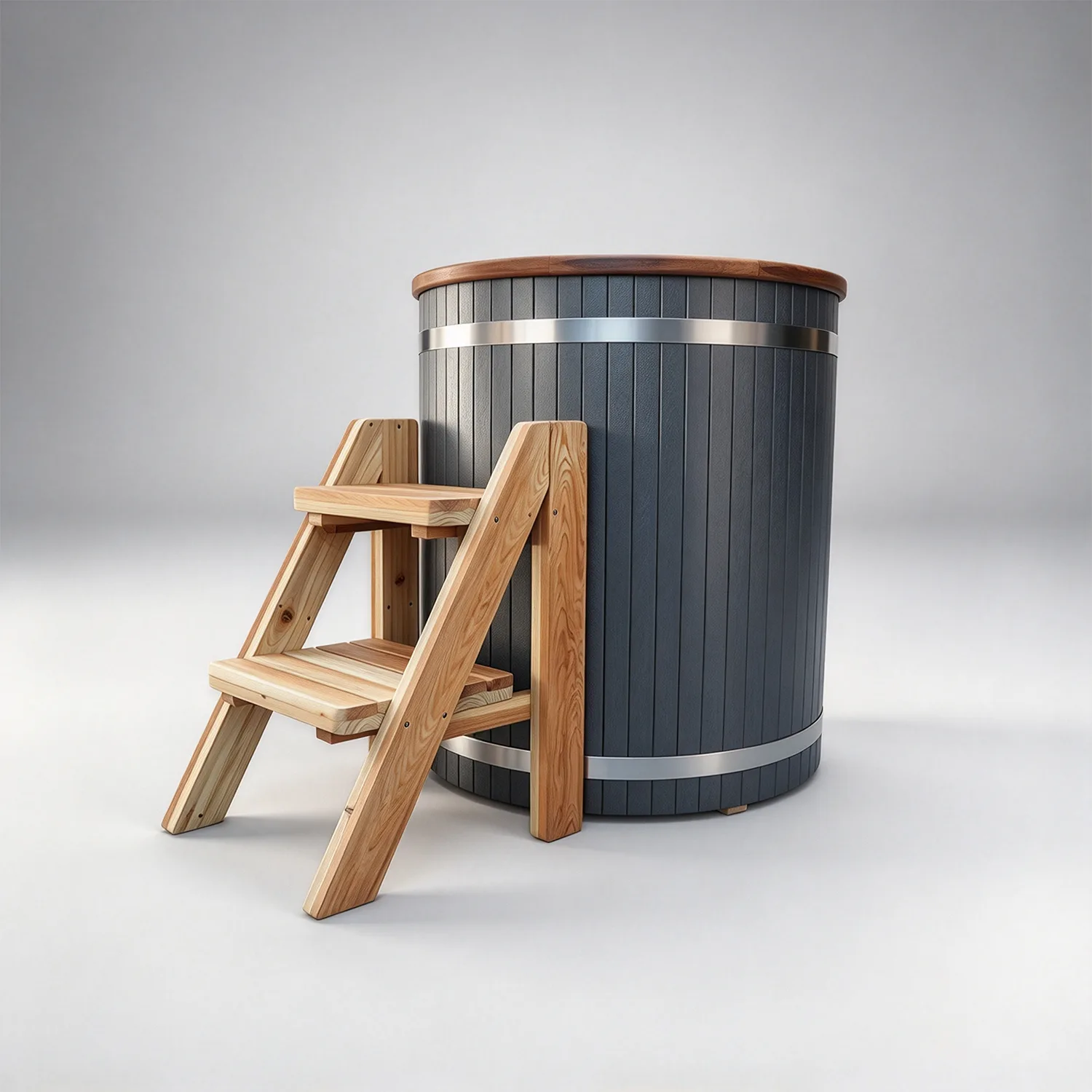 Stainless steel (304#) round barrel cold bathtub AC-WT-003