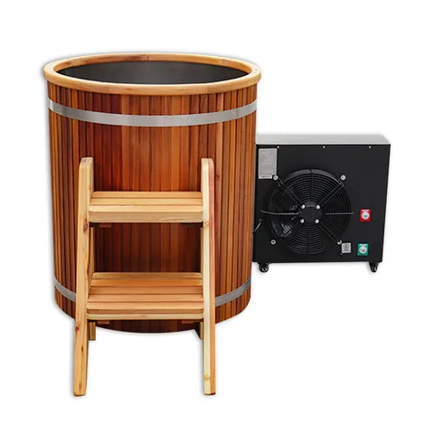 Red cedar cold tub with 304 stainless steel liner 004 — detail 5