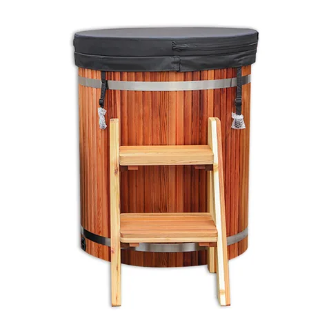 Red cedar cold tub with 304 stainless steel liner 004 — detail 4