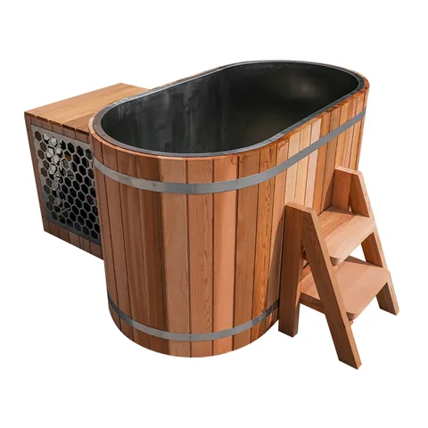Red cedar cold tub with 304 stainless steel liner 005 thumbnail 2
