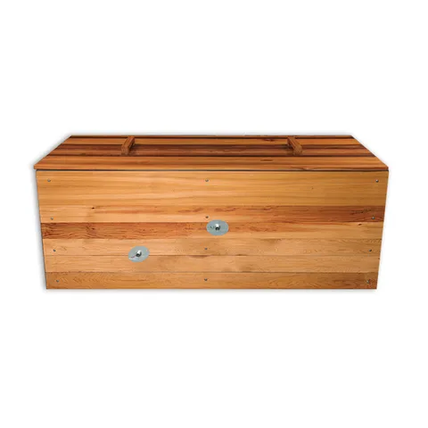 Red cedar cold tub with 304 stainless steel liner 007 — detail 4
