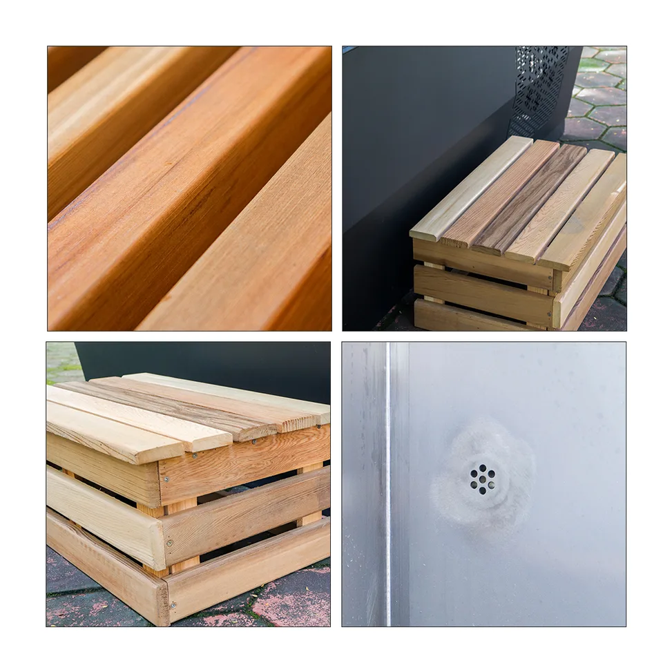 Red cedar cold tub with 304 stainless steel liner 008 — detail 6