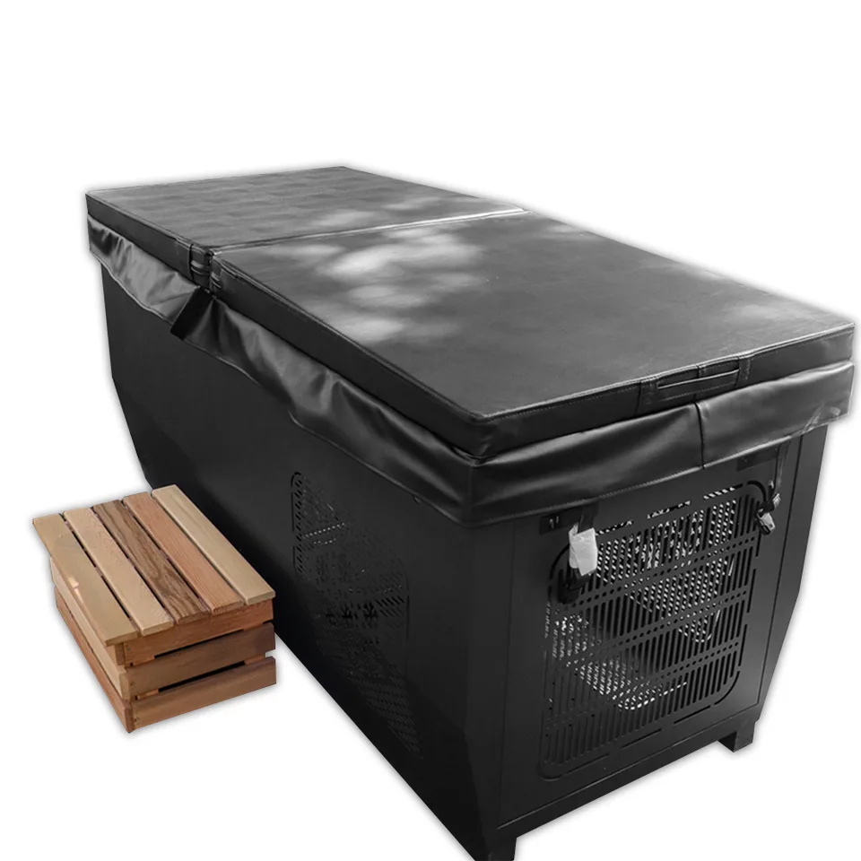 Red cedar cold tub with 304 stainless steel liner 008 — detail 3