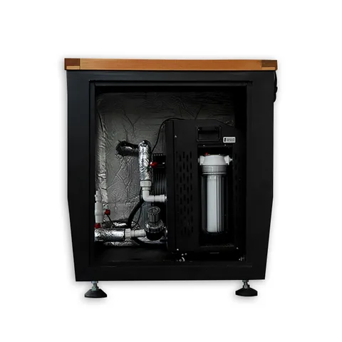 Red cedar cold tub with 304 stainless steel liner 010 — detail 3
