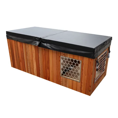 Red cedar cold tub with 304 stainless steel liner 013 — detail 3