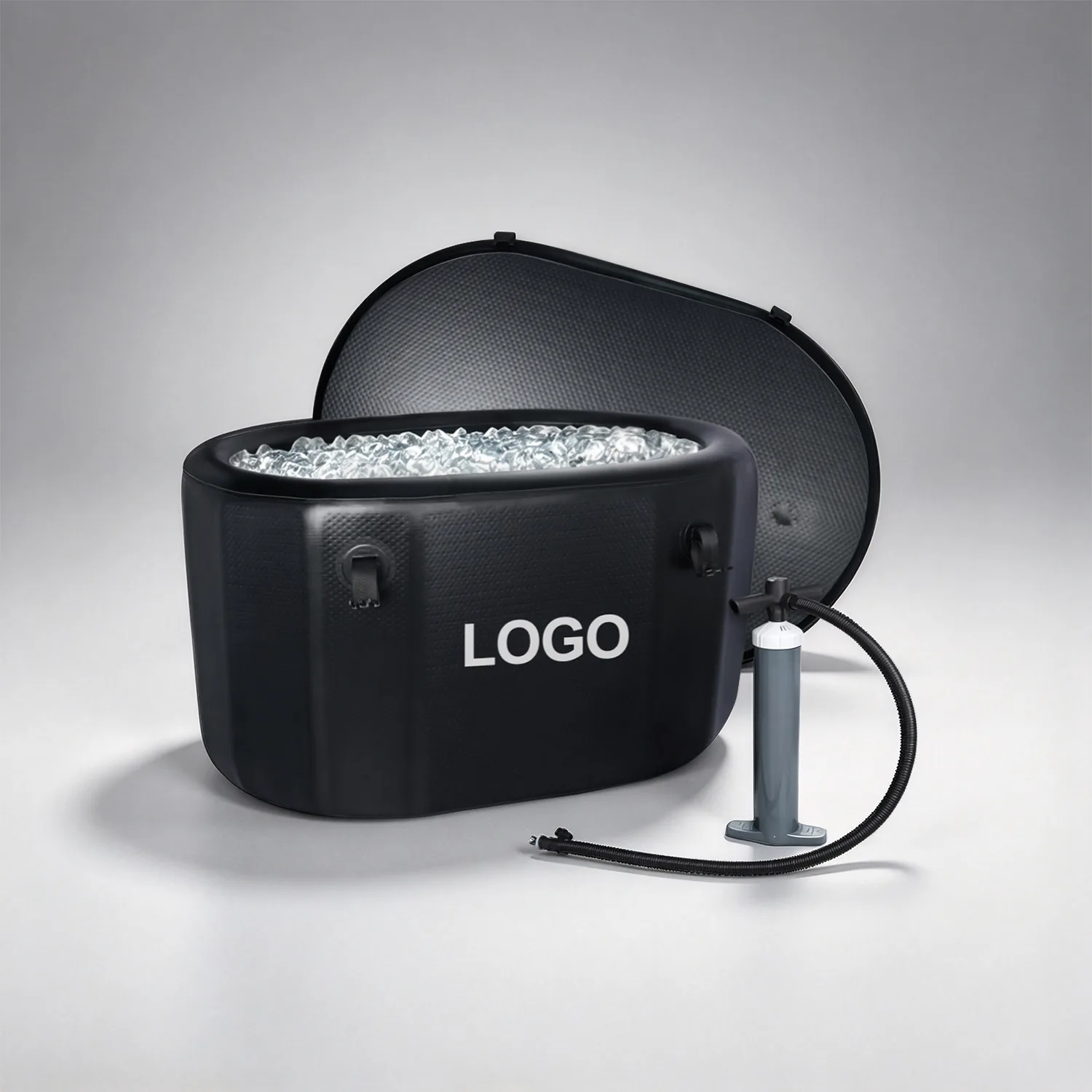 Drop Stitch Oval Cold Plunge Tub Black1