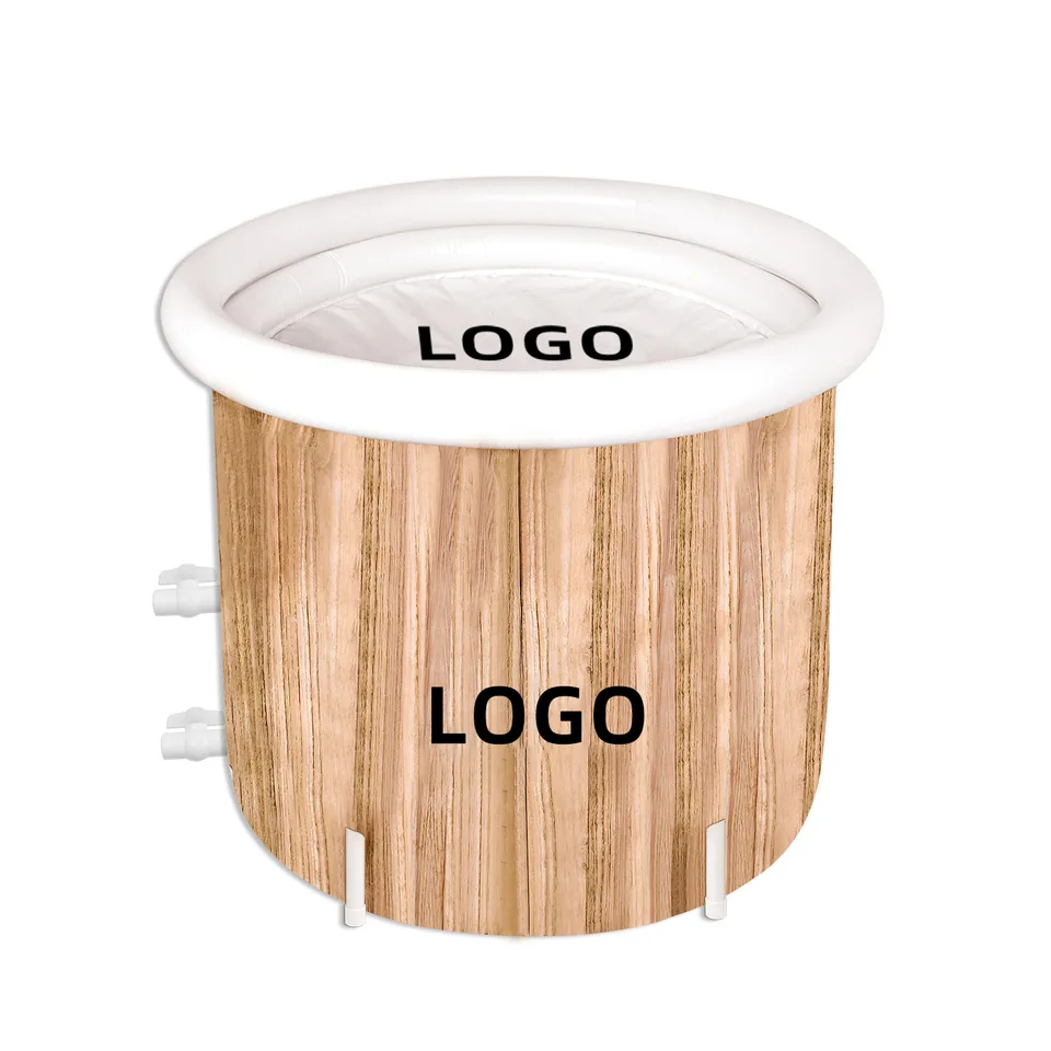 Portable Cold Plunge Tub (Wood Grain) thumbnail 4